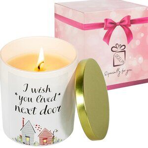I Wish You Lived Next Door..Scented Jar Candle Alwood & Jasmine 10.5 oz Gifts